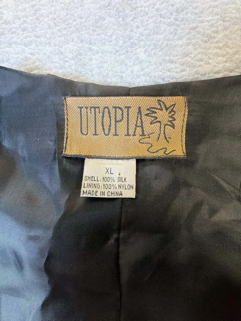 Utopia Vintage Men's Gold Brocade Geometric Silk Vest XL